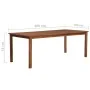 Solid acacia wood garden table 200x100x74 cm by vidaXL, Garden tables - Ref: Foro24-44106, Price: 263,39 €, Discount: %