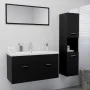 Badezimmermöbelset aus schwarzer Spanplatte von , Badezimmermöbel - Ref: Foro24-3070974, Preis: 150,48 €, Rabatt: %