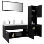 Badezimmermöbelset aus schwarzer Spanplatte von , Badezimmermöbel - Ref: Foro24-3070974, Preis: 150,48 €, Rabatt: %