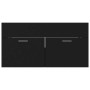 Conjunto de muebles de baño aglomerado negro de , Muebles de baño - Ref: Foro24-3070974, Precio: 160,07 €