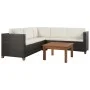 Gartenmöbel-Set mit Kissen, 4-teilig, braunes synthetisches Rattan von vidaXL, Gartensets - Ref: Foro24-44108, Preis: 348,46 ...