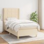 Box spring bed with cream fabric mattress 90x200 cm by , Beds and slatted bases - Ref: Foro24-3128498, Price: 334,35 €, Disco...