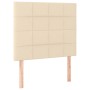 Box spring bed with cream fabric mattress 90x200 cm by , Beds and slatted bases - Ref: Foro24-3128498, Price: 334,35 €, Disco...