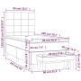Box spring bed with cream fabric mattress 90x200 cm by , Beds and slatted bases - Ref: Foro24-3136570, Price: 356,25 €, Disco...