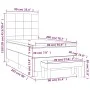 Cama box spring con colchón tela color crema 90x200 cm de , Camas y somieres - Ref: Foro24-3136570, Precio: 349,23 €, Descuen...