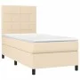 Box spring bed with cream fabric mattress 90x190 cm by , Beds and slatted bases - Ref: Foro24-3141742, Price: 346,99 €, Disco...