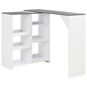Stehtisch mit weißem Rollregal 138x39x110 cm von , Küchen- und Esstische - Ref: Foro24-280226, Preis: 125,82 €, Rabatt: %