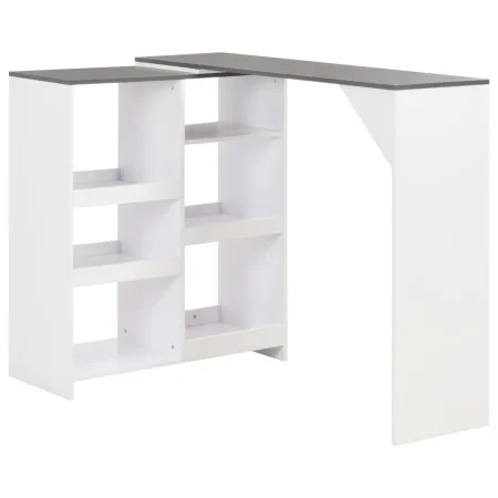 Stehtisch mit weißem Rollregal 138x39x110 cm von , Küchen- und Esstische - Ref: Foro24-280226, Preis: 118,23 €, Rabatt: %