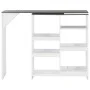 Stehtisch mit weißem Rollregal 138x39x110 cm von , Küchen- und Esstische - Ref: Foro24-280226, Preis: 118,23 €, Rabatt: %