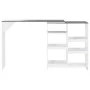 Stehtisch mit weißem Rollregal 138x39x110 cm von , Küchen- und Esstische - Ref: Foro24-280226, Preis: 118,23 €, Rabatt: %