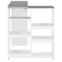 Stehtisch mit weißem Rollregal 138x39x110 cm von , Küchen- und Esstische - Ref: Foro24-280226, Preis: 118,23 €, Rabatt: %