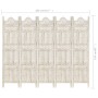 5-teiliger handgeschnitzter Paravent mit weißem Mangoholz 200x165 cm von , Raumteiler - Ref: Foro24-285320, Preis: 285,69 €, ...