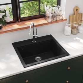 Küchenspüle aus Granit mit schwarzer Schüssel von vidaXL, Sinkt - Ref: Foro24-142954, Preis: 176,27 €, Rabatt: %