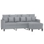 3-Sitzer-Sofa mit hellgrauem Stoffhocker 180 cm von , Sofas - Ref: Foro24-3201089, Preis: 326,25 €, Rabatt: %