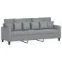 3-Sitzer-Sofa mit hellgrauem Stoffhocker 180 cm von , Sofas - Ref: Foro24-3201089, Preis: 296,00 €, Rabatt: %