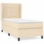 Box spring bed with cream fabric mattress 90x200 cm by , Beds and slatted bases - Ref: Foro24-3127938, Price: 333,23 €, Disco...