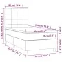 Box spring bed mattress and LED lights cream fabric 90x190 cm by , Beds and slatted bases - Ref: Foro24-3134842, Price: 359,7...