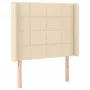 Box spring bed mattress and LED lights cream fabric 90x190 cm by , Beds and slatted bases - Ref: Foro24-3138842, Price: 372,7...