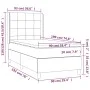 Box spring bed mattress and LED lights cream fabric 90x190 cm by , Beds and slatted bases - Ref: Foro24-3138842, Price: 372,7...