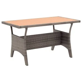Gray synthetic rattan garden table 120x70x66 cm by , Garden tables - Ref: Foro24-316584, Price: 251,97 €, Discount: %