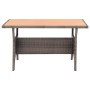 Mesa de jardín ratán sintético gris 120x70x66 cm de , Mesas de jardín - Ref: Foro24-316584, Precio: 243,90 €, Descuento: %