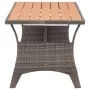 Gray synthetic rattan garden table 120x70x66 cm by , Garden tables - Ref: Foro24-316584, Price: 225,91 €, Discount: %