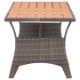 Mesa de jardín ratán sintético gris 120x70x66 cm de , Mesas de jardín - Ref: Foro24-316584, Precio: 243,90 €, Descuento: %