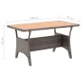 Gray synthetic rattan garden table 120x70x66 cm by , Garden tables - Ref: Foro24-316584, Price: 225,91 €, Discount: %