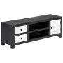 Handgeschnitzter TV-Schrank in Grau-Weiß-Mango, 120 x 30 x 40 cm von , TV-Möbel - Ref: Foro24-282723, Preis: 186,78 €, Rabatt: %