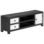 Handgeschnitzter TV-Schrank in Grau-Weiß-Mango, 120 x 30 x 40 cm von , TV-Möbel - Ref: Foro24-282723, Preis: 188,99 €, Rabatt: %
