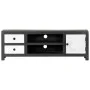 Handgeschnitzter TV-Schrank in Grau-Weiß-Mango, 120 x 30 x 40 cm von , TV-Möbel - Ref: Foro24-282723, Preis: 186,78 €, Rabatt: %