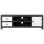 Handgeschnitzter TV-Schrank in Grau-Weiß-Mango, 120 x 30 x 40 cm von , TV-Möbel - Ref: Foro24-282723, Preis: 188,99 €, Rabatt: %