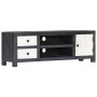 Handgeschnitzter TV-Schrank in Grau-Weiß-Mango, 120 x 30 x 40 cm von , TV-Möbel - Ref: Foro24-282723, Preis: 188,99 €, Rabatt: %