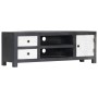 Handgeschnitzter TV-Schrank in Grau-Weiß-Mango, 120 x 30 x 40 cm von , TV-Möbel - Ref: Foro24-282723, Preis: 188,99 €, Rabatt: %