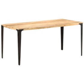 Mesa de comedor de madera maciza de mango 160x80x76 cm