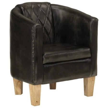 Sillón butaca de cuero auténtico gris de , Sillones - Ref: Foro24-359641, Precio: 281,37 €, Descuento: %