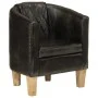 Sillón butaca de cuero auténtico gris de , Sillones - Ref: Foro24-359641, Precio: 281,37 €, Descuento: %