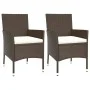 Garden table and chairs 3 pieces and brown synthetic rattan cushions by , Garden sets - Ref: Foro24-3187412, Price: 219,28 €,...