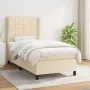 Box spring bed with cream fabric mattress 90x190 cm by , Beds and slatted bases - Ref: Foro24-3127930, Price: 365,77 €, Disco...