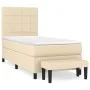 Box spring bed with cream fabric mattress 90x190 cm by , Beds and slatted bases - Ref: Foro24-3136562, Price: 390,84 €, Disco...