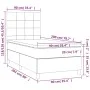 Box spring bed with cream fabric mattress 90x200 cm by , Beds and slatted bases - Ref: Foro24-3141750, Price: 317,00 €, Disco...