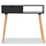 Solid pine wood console table 80x30x72 cm black by vidaXL, Side tables - Ref: Foro24-244738, Price: 89,43 €, Discount: %