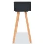 Solid pine wood console table 80x30x72 cm black by vidaXL, Side tables - Ref: Foro24-244738, Price: 89,43 €, Discount: %