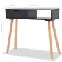 Solid pine wood console table 80x30x72 cm black by vidaXL, Side tables - Ref: Foro24-244738, Price: 89,43 €, Discount: %