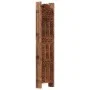 Faltiges handgeschnitztes Paravent mit 5 Paneelen aus braunem Mangoholz, 200x165 cm. von , Raumteiler - Ref: Foro24-285326, P...