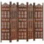 Biombo 5 paneles tallado a mano madera mango marrón 200x165 cm by , Room dividers - Ref: Foro24-285326, Price: 251,68 €, Disc...