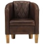 Sessel mit Würfeldesign aus dunkelbraunem Echtleder von , Sessel - Ref: Foro24-359640, Preis: 266,01 €, Rabatt: %