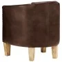 Sillón con diseño de cubo cuero auténtico marrón oscuro by , Armchairs - Ref: Foro24-359640, Price: 282,51 €, Discount: %