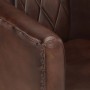 Sillón con diseño de cubo cuero auténtico marrón oscuro by , Armchairs - Ref: Foro24-359640, Price: 266,01 €, Discount: %