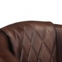 Sillón con diseño de cubo cuero auténtico marrón oscuro by , Armchairs - Ref: Foro24-359640, Price: 266,01 €, Discount: %